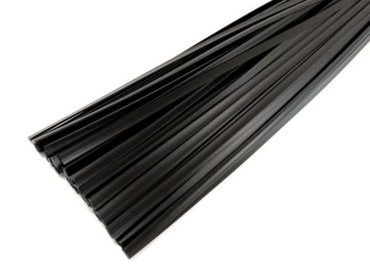 Plastic welding rods PP 8x2mm Flat Black 1kg rods